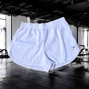 Gymshark White Athletic Gym Workout Active Exercise Fitness Shorts